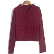 Small lapel sweater cardigan single-brea - Cardigan - $28.99 