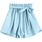 Smocked Belted High Waisted Shorts - pantaloncini - 