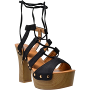 Sobeyo Lace Up Block Heel Platform Sanda - Uncategorized - $48.00  ~ 41.23€