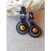 Soutache earrings made of authentic butt - My photos - 