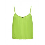 Spaghetti Strap Tank Top Bubble Hem Cami in A Lightweight Sheer Fabric Fully Lined Pull On Style - Hemden - kurz - $12.99  ~ 11.16€