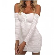 SportsX Women Caftan Bodycon Sexy Shirring Bandage Art Deco Flapper Dress - Kleider - $32.30  ~ 27.74€