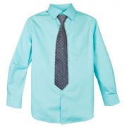 Spring Notion Big Boys' Cotton Blend Dress Shirt and Tie Set - Shirts - $11.00 