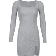 Square Neck Split Dress - Kleider - $17.59  ~ 15.11€