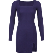 Square Neck Split Dress - 连衣裙 - $17.59  ~ ¥117.86