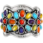 Sterling Silver Gemstone Ring Turquoise - Illustrations - $29.00 