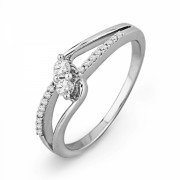 Sterling Silver Round Diamond Promise Ring (1/6 cttw) - Anelli - $99.00  ~ 85.03€