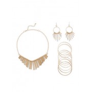Stick Necklace Earrings and Bracelet Set - Earrings - $7.99 
