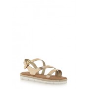 Strappy Sandals with Raffia Trim - Sandalen - $16.99  ~ 14.59€