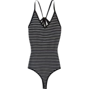 Striped Backless Knit Bodysuit - Fatos - $19.99  ~ 17.17€