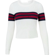 Striped Turtleneck Long Sleeve Top Knit - Swetry - $35.99  ~ 30.91€