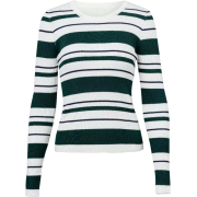 Striped Turtleneck Long Sleeve Top Sweat - Pullovers - $35.99 