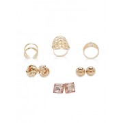 Stud Earrings and Ring Trio - Earrings - $5.99 