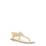 Studded Rhinestone Thong Sandals - Сандали - $12.99  ~ 11.16€