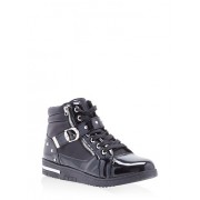 Studded Side Strap High Top Sneakers - Tênis - $12.99  ~ 11.16€