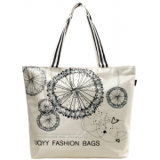 Stylish Whimsical Dandelions Silver Large Top Double Handle Shopping Boat Tote Hobo Shoulder Bag Daybag Handbag - Hand bag - $12.50 