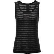 Stripes, Black, Sheer - Top - 