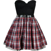 Plaid, Dress - ワンピース・ドレス - 