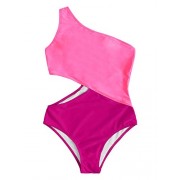 SweatyRocks Women's Bathing Suits One Shoulder Cutout One Piece Swimsuit Swimwear Monokini - Costume da bagno - $18.99  ~ 16.31€