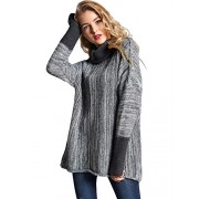 SweatyRocks Women's Loose Knitted Turtleneck Long Sleeve Pullover Sweater Jumper - My look - $21.99 