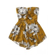 SweatyRocks Women's Off Shoulder Floral Print Playsuit Strapless Romper Short Jumpsuit - Abiti - $18.99  ~ 16.31€