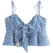 Sweet floral bow bottoming vest - Košulje - kratke - $25.99  ~ 165,10kn