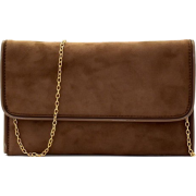 TAUPE SUEDE CLUTCH - Bolsas com uma fivela - $62.00  ~ 53.25€