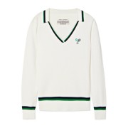 TORY SPORT Embroidered ribbed merino woo - Tシャツ - £167.00  ~ ¥24,731