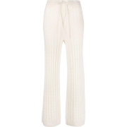 TOTEME cable-knit straight-leg trousers - Capri hlače - 