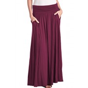 TRENDY UNITED Women's High Waist Fold Over Pocket Shirring Skirt - スカート - $39.99  ~ ¥4,501
