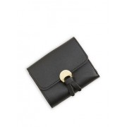 Tassel Detail Mini Trifold Faux Leather Wallet - Brieftaschen - $4.99  ~ 4.29€