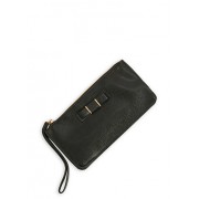 Textured Faux Leather Bow Accent Clutch - Torbe z zaponko - $7.99  ~ 6.86€