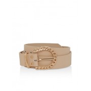 Textured Faux Leather Chain Buckle Belt - Pasovi - $3.99  ~ 3.43€