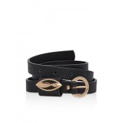 Textured Faux Leather Skinny Belt - Cintos - $4.99  ~ 4.29€