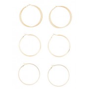 Textured Hoop Earrings Trio - Brincos - $3.99  ~ 3.43€