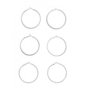 Textured Hoop Glitter Earrings Set of 3 - Brincos - $4.99  ~ 4.29€