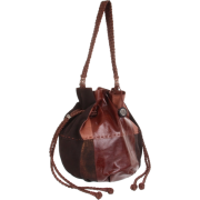 The SAK Indio Leather Drawstring Shoulder Bag Teak Multi - Borse - $65.82  ~ 56.53€