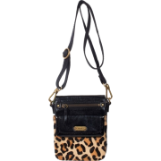 The SAK Parker Leather Small Flap Messenger Cross Body Black Leapord - Borse - $62.30  ~ 53.51€