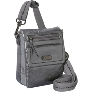 The SAK Parker Leather Small Flap Messenger Cross Body Graphite - Borse - $84.55  ~ 72.62€