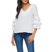 Tiered Sleeve Open Back Top - Top - $16.97  ~ 14.58€