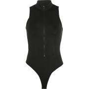 Tight black breathable vest female zippe - Enterizos - $21.99  ~ 18.89€