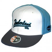 Timberland Unisex Cap TBL Script Brooklyn fitted 7 5/8 Off White/Blue/Navy - Hat - $26.98 