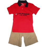 Toddler Boy's Tommy Hilfiger 2-Piece Outfit Red/Khaki - Košulje - kratke - $52.00  ~ 330,33kn