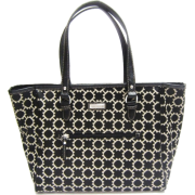 Tommy Hilfiger "H-Logo" Shopper Tote in Black / Alpaca (TH HANDBAGS, TOTES, PURSES, BAGS) - Hand bag - $92.00 