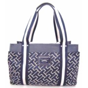 Tommy Hilfiger "Large Logo" Medium Iconic Tote in Navy Blue (TH HANDBAGS, PURSES, BAGS) - Hand bag - $84.99 