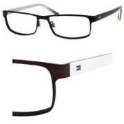 Tommy Hilfiger 1127 (04XX) Semi Matte Brown / White Yellow 55mm - Eyeglasses - $84.00 