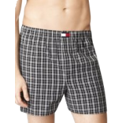 Tommy Hilfiger 4 Pack Woven Boxer (09T0294) Black/Red - Underwear - $40.00 