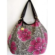 Tommy Hilfiger Acoma Round Tote Handbag, Floral Prints, Pink / Brown - Hand bag - $74.98 