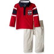 Tommy Hilfiger Baby Boys' Long Sleeve Polo with Pants Set - Pantalones - $13.54  ~ 11.63€