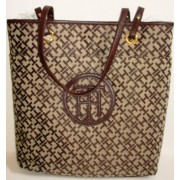 Tommy Hilfiger Brown Signature Logo Tote Handbag - Hand bag - $99.99 